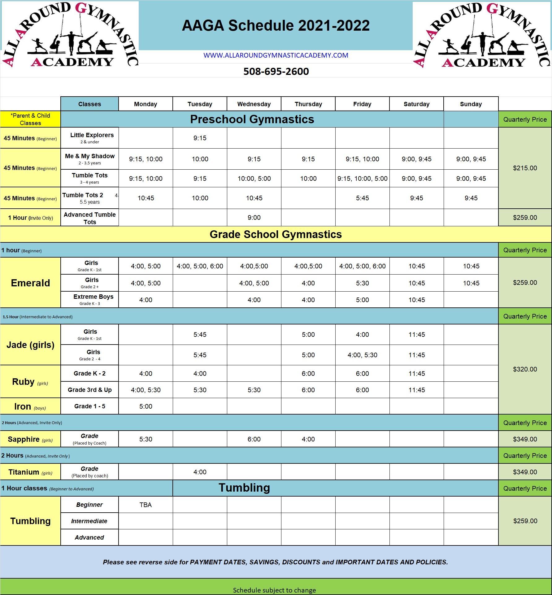 All Around Gymnastic Academy - in Plainville, Massachusetts