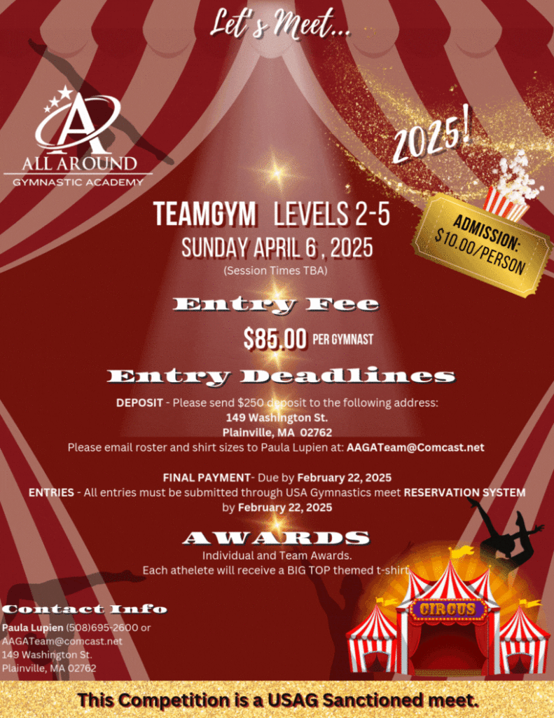 Under the big top april 2025 all around gymnastic academy